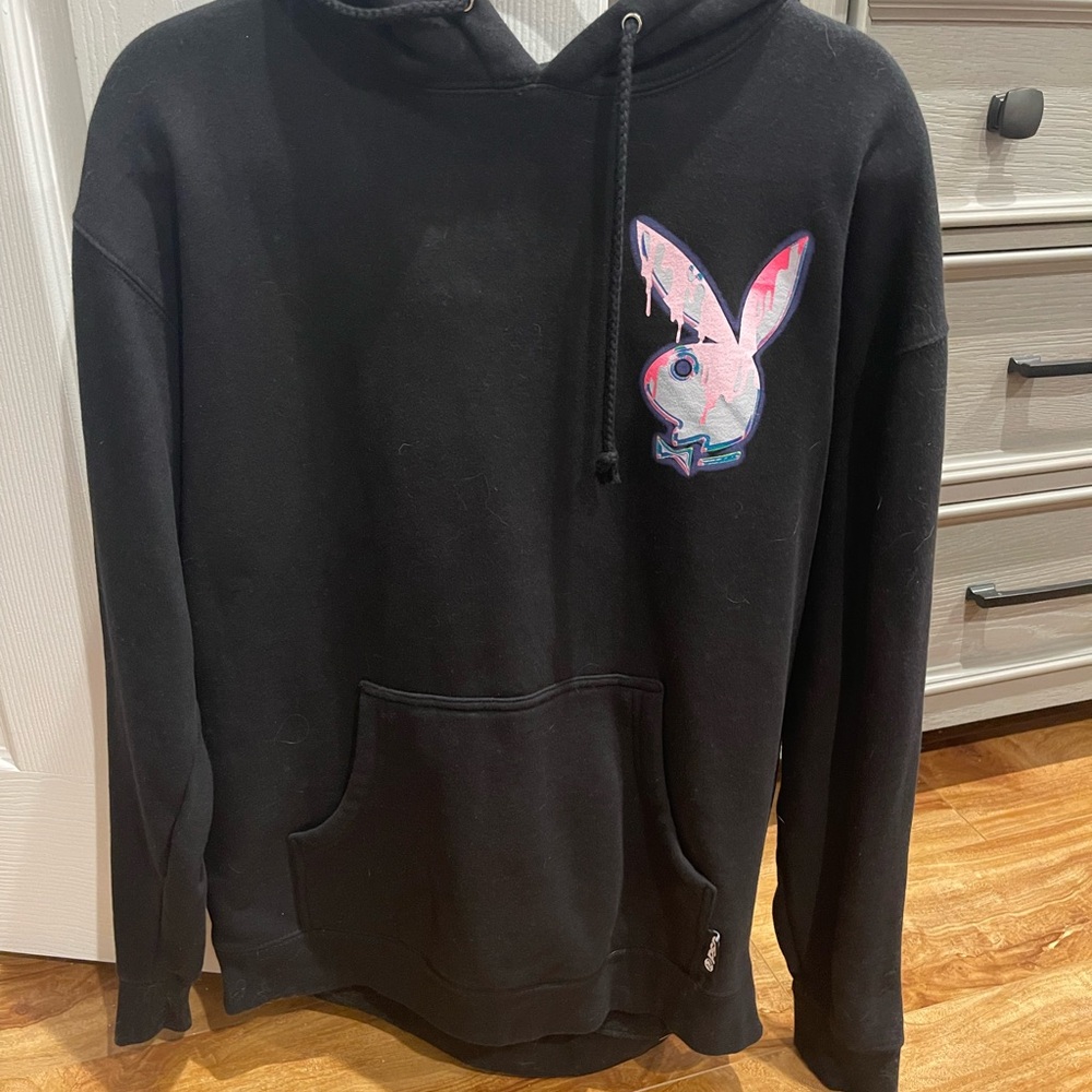 PLAYBOY PSD Black Graphic Hoodie